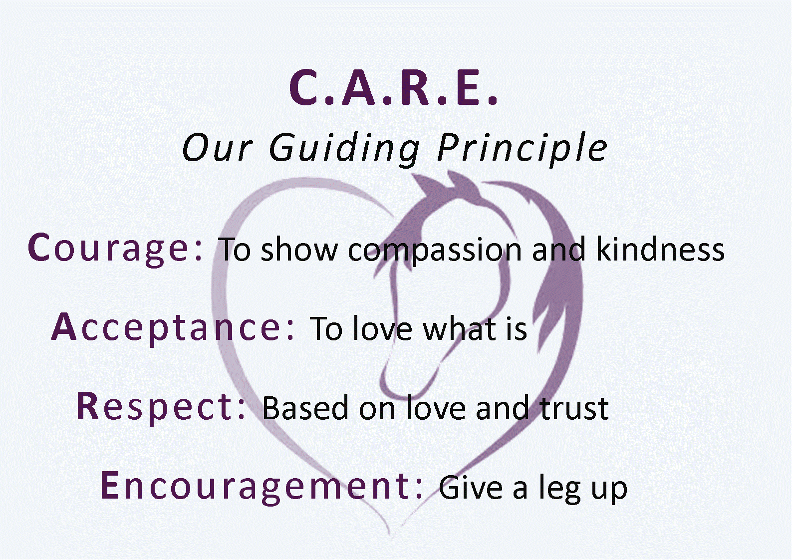 CARE: Courage, Acceptance, Respect, Empowerment